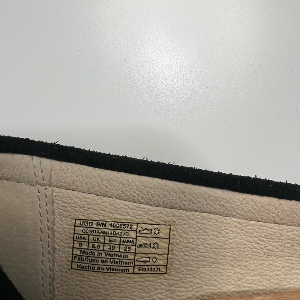 UGG Black Suede Women's Loafers - Picture 6 of 6
